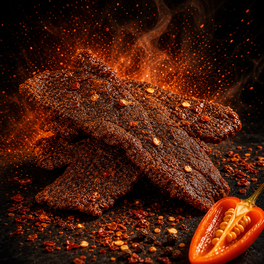 Supernova Hot Beef Jerky — Mid-Chew